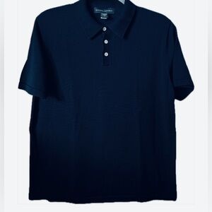 Banana Republic Men's Navy blue Polo Shirt silk/cotton